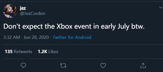 据新闻报道，XboxSeriesX的发布时间不会早于7月12日。