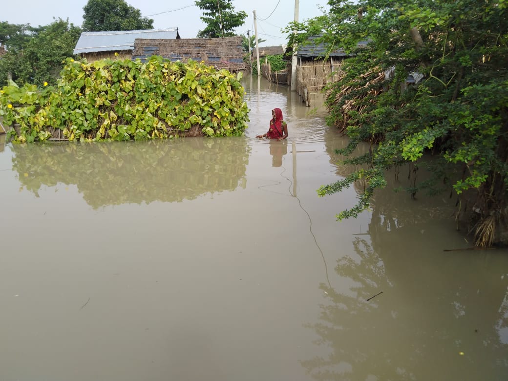 印度比哈尔邦的洪水加剧了100万人的灾难
