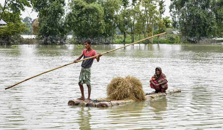 印度阿萨姆邦洪水造成的死亡人数上升到128人