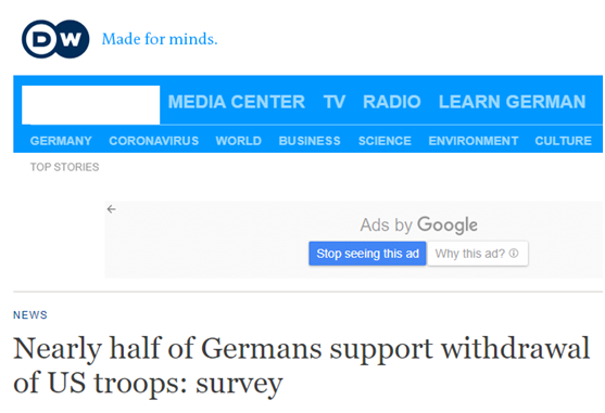美国撤回了12000名美军来向德国施压