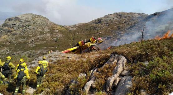 葡萄牙飞机在执行灭火任务时坠毁