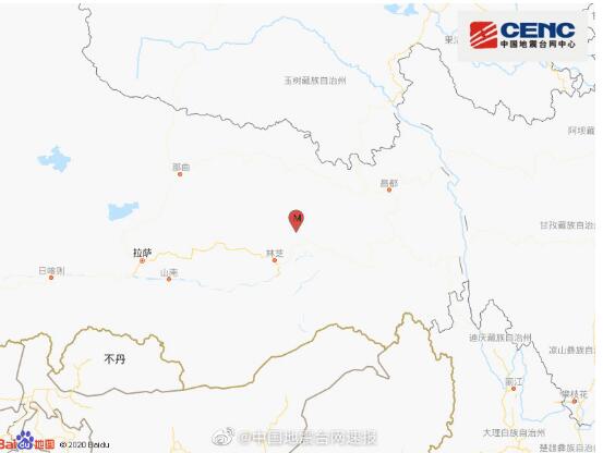 西藏林芝市波密县发生里氏3.8级地震，震源深度10千米