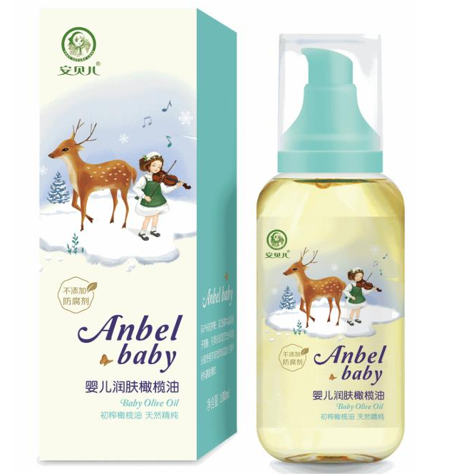 安贝儿婴儿肌肤橄榄油， 让宝宝皮肤湿润、发亮、透明
