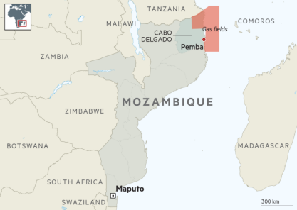 极端武装占领莫桑比克北部重要港口威胁着非洲最大的融资项目