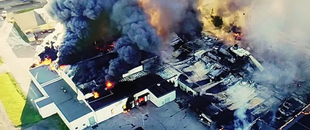 瑞典的一家面包厂被烧毁了
