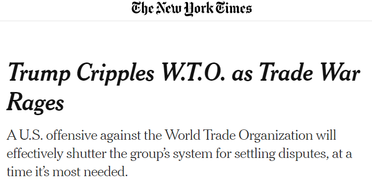 WTO裁定美国对中国加关税非法！但不要低估美国的无赖