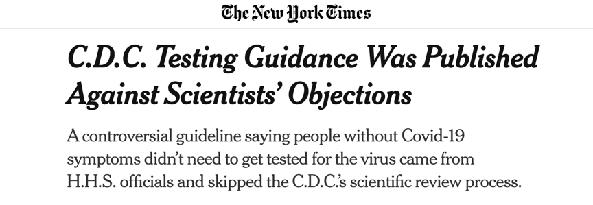 美国卫生部修改病毒检测指南 科学家已吓懵