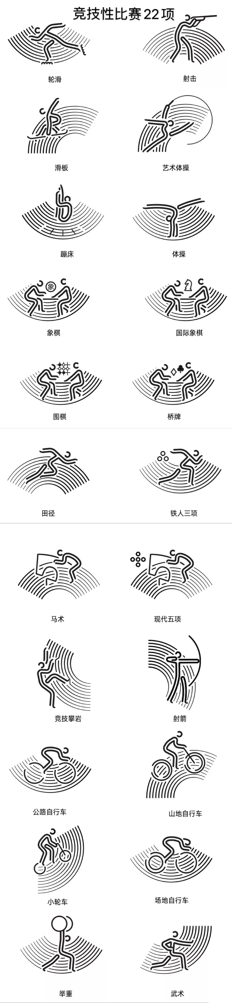 今天发布杭州亚运会体育图标