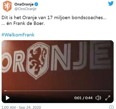弗兰克-德波尔出任荷兰队主教练
