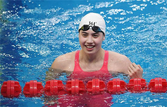 张雨霏打破100米蝶泳亚洲纪录