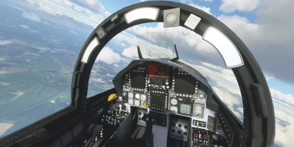 《微软飞行模拟》F-15战机曝光， 展示了驾驶舱内部的细节