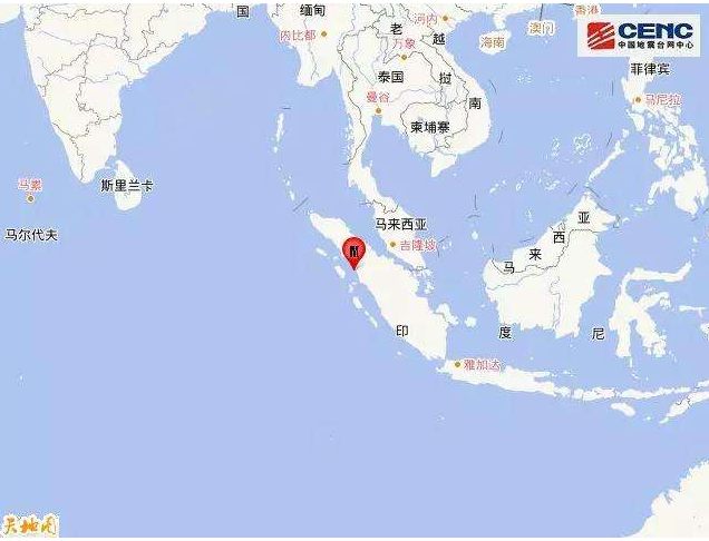 印度尼西亚西苏门答腊省附近海域发生6.3级地震