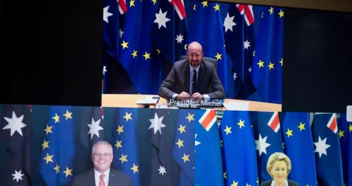 欧盟澳大利亚开启视频峰会， 确认经贸和其他领域的合作