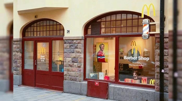 麦当劳在瑞典斯德哥尔摩开了一家理发店