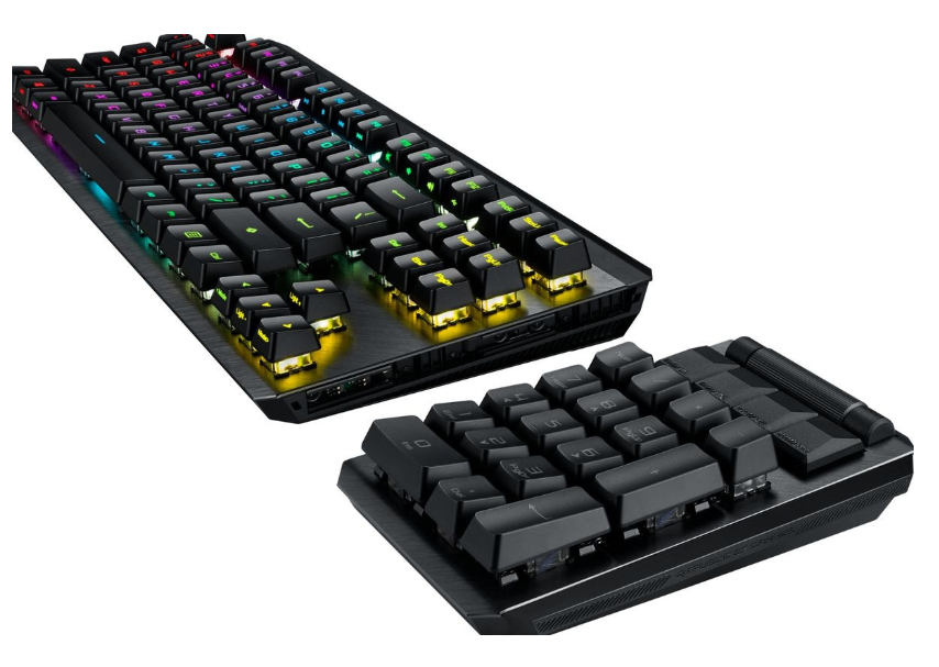 华硕推出Rog Claymore II可拆卸数字键盘机械键盘