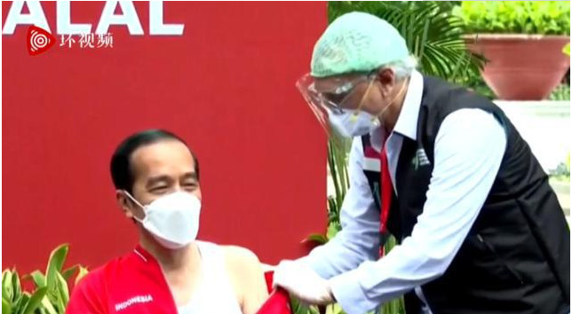 印尼总统第二次接种中国疫苗