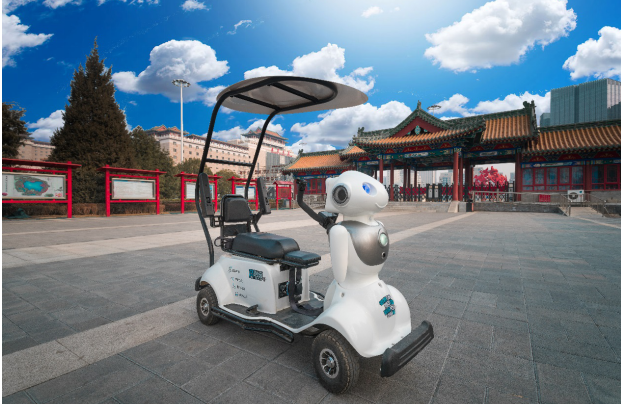 北京莲花池公园引进“伴游机器人”打造智慧游园新体验