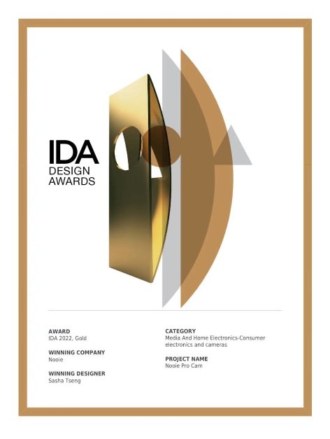 Nooie荣获IDA2022金奖、入围国际CMF设计奖