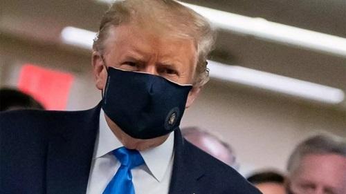 特朗普记者会上敦促美国人"戴上口罩"?